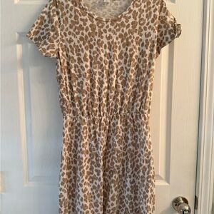 Old Navy Tan Leopard Print Mini Dress